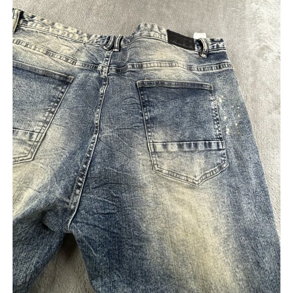 Smoke Rise Distressed Blue Denim Jeans Size 42 X 32 - Picture 8 of 12